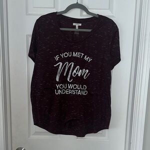 Graphic Tee with White Text
